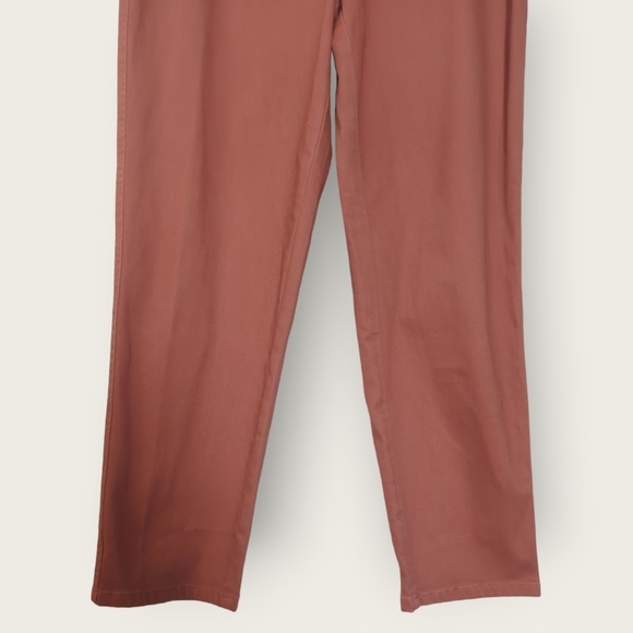 LOGO by Lori Goldstein Burnt Orange Twill Knit Stretch Pull On Crop Pant Size 4 - Picture 8 of 9